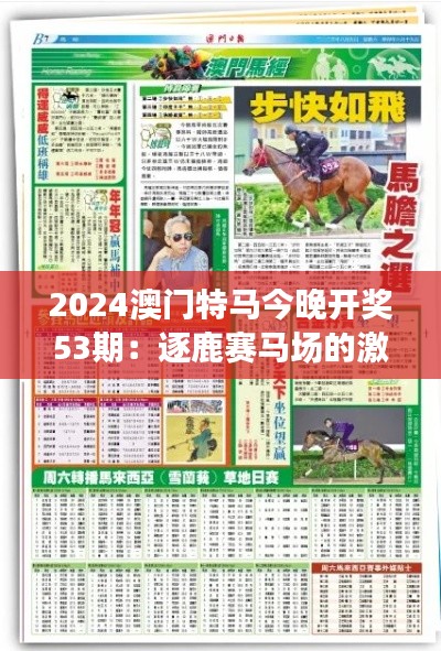 2024澳门特马今晚开奖53期：逐鹿赛马场的激情与期待