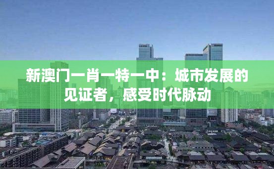 新澳门一肖一特一中：城市发展的见证者，感受时代脉动