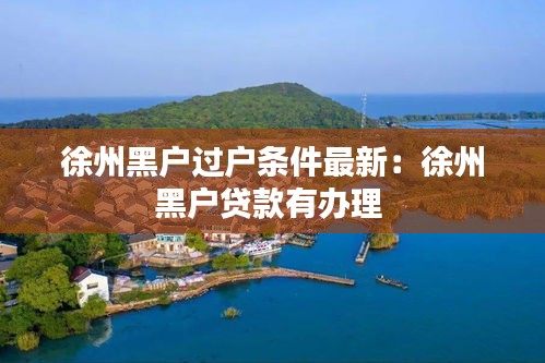 徐州黑户过户条件最新：徐州黑户贷款有办理 