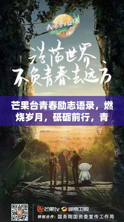 芒果台青春励志语录，燃烧岁月，砥砺前行，青春不息！