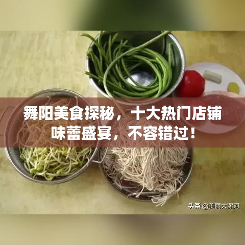 舞阳美食探秘，十大热门店铺味蕾盛宴，不容错过！