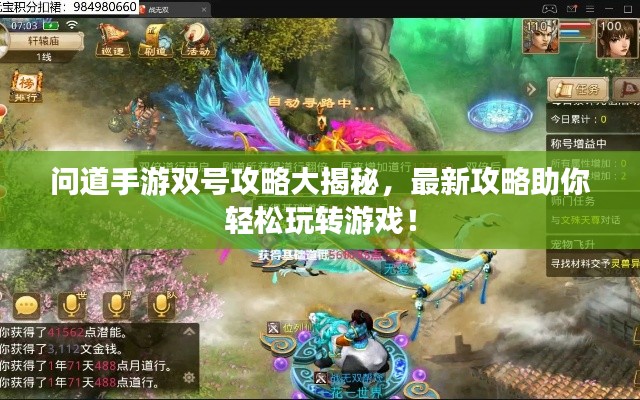 问道手游双号攻略大揭秘，最新攻略助你轻松玩转游戏！