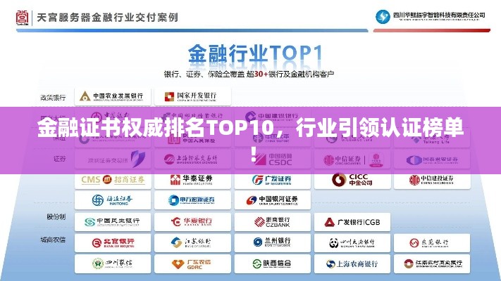 金融证书权威排名TOP10，行业引领认证榜单！