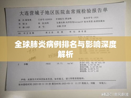 全球肺炎病例排名与影响深度解析