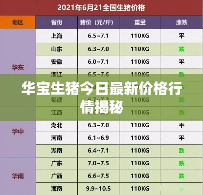 华宝生猪今日最新价格行情揭秘