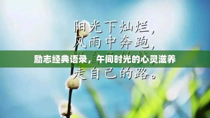 励志经典语录，午间时光的心灵滋养