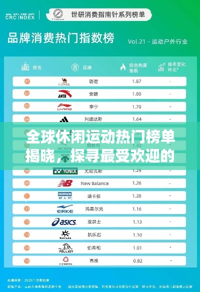 全球休闲运动热门榜单揭晓，探寻最受欢迎的休闲运动！