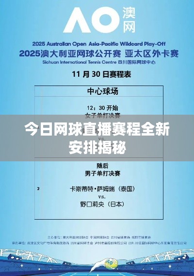今日网球直播赛程全新安排揭秘