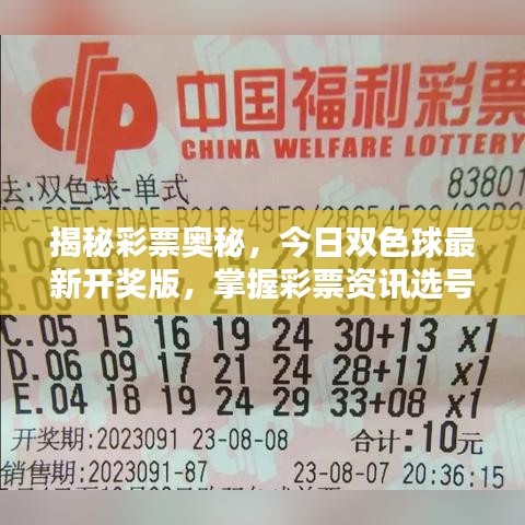 揭秘彩票奥秘，今日双色球最新开奖版，掌握彩票资讯选号技巧