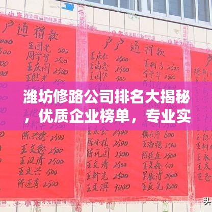 潍坊修路公司排名大揭秘，优质企业榜单，专业实力一目了然！