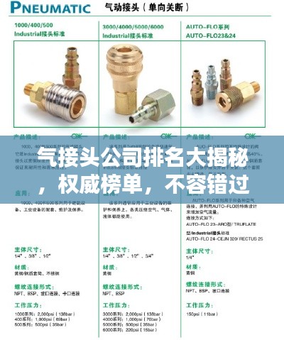 气接头公司排名大揭秘，权威榜单，不容错过！